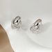 Stud Earrings Sterling Silver Matte Texture Earrings Personalized Simple Geometric Circle Fashion Jewelry Korean Women's High-end Sense_ipsvogv.com