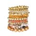 Geometric New Style Multi layer for Women's Niche Skewer, Stone Design, High quality Handstring, Versatile Bracelet Set_ipsvogv.com