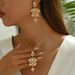 2024 New Style Women's Flower Necklace Earring Set with Rose Design, High Grade Earrings_ipsvogv.com