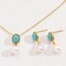 Minimalist artistic style necklace, set, niche inlaid pearl earrings, versatile ring jewelry_ipsvogv.com