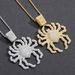 Men’s Jewelry Set Fashion New Hip Hop Oversized Spider Pendant Slightly Inlaid With Zircon Exaggerated Personality Men's Hip Hop Necklace_ipsvogv.com
