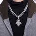 Hip Hop Full Diamond Crown Alloy Pendant Classic Fashion Men's Necklace Accessories_ipsvogv.com