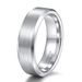 Men's Jewelry Plain Ring Brushed 2/4/6/8/10mm Unisex Beveled Tungsten Steel Ring_ipsvogv.com