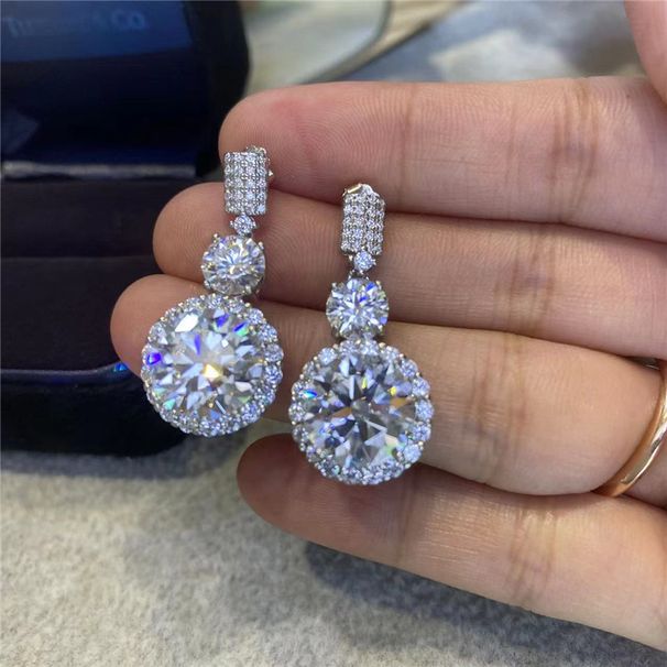 Cao Shi's Domineering Style, Round And Super Sparkling French Style Banquet Light Luxury Earrings, Classic Jewelry_ipsvogv.com