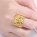 3D Dragon Head Relief Mighty Men's Open Ring Thick Vietnamese Gold Plated Jewelry_ipsvogv.com