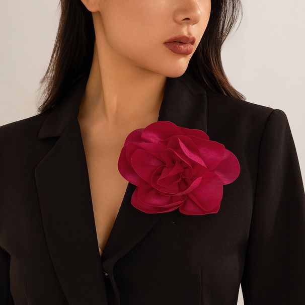 Hot Sale, Exaggerated Fabric Flower Brooch, Flower Pin, Sweet Duckbill Clip Pin, Dual Purpose Rose Brooch_ipsvogv.com