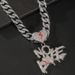 Fashion Jewelry Diamond NO LOVE English Letter Pendant Trendy Men's Personality Hip Hop Cuban Necklace_ipsvogv.com