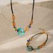 Bohemian Turquoise Pendant Necklace - High-End Stainless Steel Chain For Women_ipsvogv.com