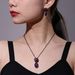Silver Rose Flower Earrings Temperament Light Luxury Vibrato Earrings Natural Amethyst Rose Tears Earrings New_ipsvogv.com