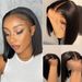 hot selling 13X4 Lace Front Wig Pre Plucked For Women Short Straight Bob Remy Brazilian Human Hair Wigs Sale 180%_ipsvogv.com
