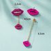 Minimalist style female personality, creative lips, diamond inlay, niche design, earrings, versatile long earrings_ipsvogv.com