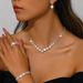 Women’s Jewelry Set Fashion Light Luxury Water Drop Diamond Tassel Earrings Necklace Set Temperament Fashion Clavicle Chain Niche High End Jewelry_ipsvogv.com