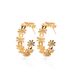 INS High-End Versatile New Flower Earrings Jewelry Non-Fading Gold Light Luxury Accessories_ipsvogv.com