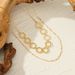French Retro Geometric Necklace - Gold Plated Stainless Steel Clavicle Chain (Hip Hop Style)_ipsvogv.com