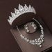 Handmade crown bridal headdress main wedding dress necklace three piece set atmospheric luxury wedding female high end birthday crown_ipsvogv.com