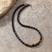Fashionable Natural Stone Handmade Bead Necklace, Punk Style Men's Jewelry Necklace_ipsvogv.com
