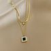 Low Profile Design With Titanium Steel Gold-plated Snake Bone Double-layer Pendant For A And Cool Style_ipsvogv.com