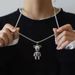 Actionable Violent Bear Titanium Steel Necklace Hip Hop Men's Fashion Punk Couple Chain Women's Minority Sweater Pendant_ipsvogv.com