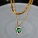 Titanium Steel Furnace, Genuine Gold Electroplating, Ins Temperament, Personality, Double-layer Zircon Necklace,_ipsvogv.com
