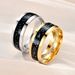 New Fashionable Men's Titanium Steel With Starry Sky Design And Elegant Handmade Jewelry Ring_ipsvogv.com