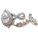 Sanjie's New Crown Water Drop Pear Shaped Plated With White Gold Zircon Horse Eye Engagement Women's Set Ring_ipsvogv.com