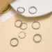 New Personalized Ins Style Alloy Hollow Heart Chain 8-piece Set Ring_ipsvogv.com