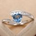 Cao Shi's New Handicraft Twisted Micro Inlaid Ink Blue Zircon Ring Romantic Light Style Women's Ring_ipsvogv.com