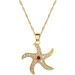 【 】 Rotating Sea Star Light Luxury Charm Gorgeous Full Diamond Necklace Women's Versatile Clavicle Titanium Steel Chain_ipsvogv.com