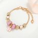 New Panjia Gold Love Beads Colorful Clover Pendant Live Jewelry Bracelet_ipsvogv.com