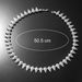 Hip hop domineering rap men's full diamond geometric water droplet alloy necklace trendy bouncing collarbone chain_ipsvogv.com
