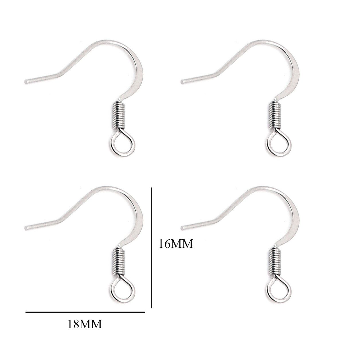 304 Stainless Spring Flattened Hook Titanium Steel Flat DIY Jewelry Accessories Ear Studs Earrings_ipsvogv.com