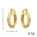 Women’s Jewelry Set Fashion Copper Plated Real Gold Metal Style Hoop Earrings Niche Design High End Light Luxury Earrings Jewelry For Women_ipsvogv.com