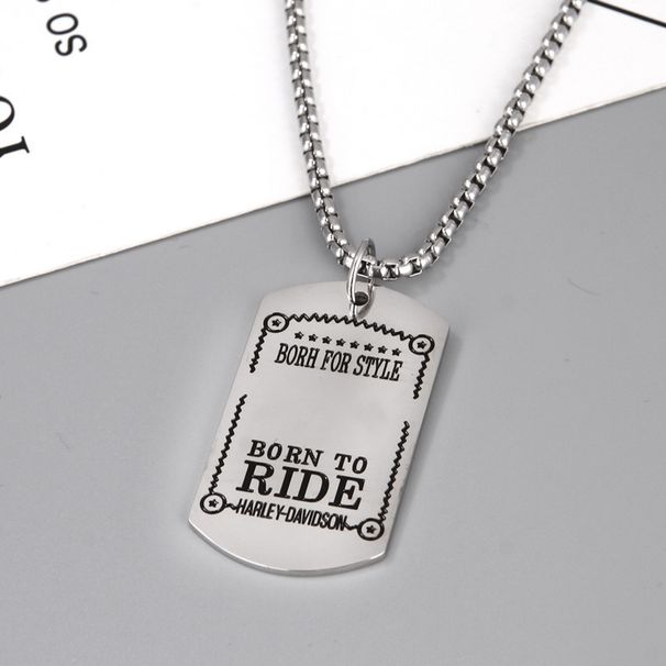 Men's Hip Hop Necklace Fashion Men's Korean Version Personalized Fashion English Brand OP Pendant Men's Pendant Street_ipsvogv.com