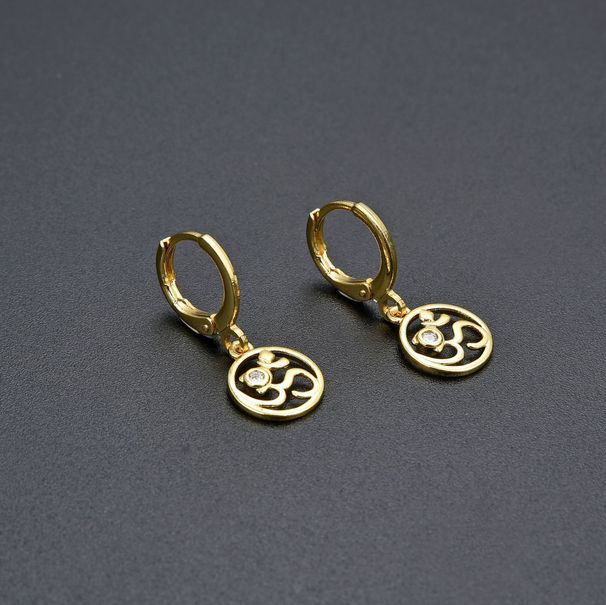 Women’s Jewelry Set Fashion Jewelry OM Yoga Diamond Zircon CZ Earrings Female Earrings Temperament Earrings Ins Style Simple Style_ipsvogv.com