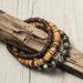 New Coconut Shell Wood Chip Multi Layer Stacking Bracelet Set European And American Retro Men's African Turquoise Wood Bead Bracelet_ipsvogv.com
