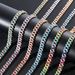 Men’s Jewelry Set Fashion Necklace Hip Hop 12mm Colorful Cuban Chain Rainbow Zircon Personality Trend Brand Men And Women Hip Hop Accessories_ipsvogv.com