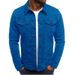 Men's Casual Solid Color Jacket Cardigan Button Cargo Jacket_ipsvogv.com