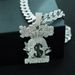 New Hip Hop Full Diamond Cartoon Money Bag Alloy Pendant Trendy Personality Exaggerated Men's Necklace_ipsvogv.com