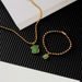 Bear 304 Stainless Steel 4mm Round Bead Chain Set Simple Acrylic Bear Women's Five Color Necklace_ipsvogv.com