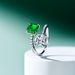 Cao Shi's High Quality Four Claw Princess Sugar With Double Main Stone Contrast And Adjustable Opening Ring_ipsvogv.com