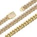 Diamond Shaped Cuban Chain Bracelet Full Of Zircon National Trend Street Hip Hop Trend 15mm Men's Gold Necklace Gold Australia_ipsvogv.com