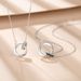 M ö Bius Double Ring Couple's Necklace In Pure Silver, A Niche Korean Style Minimalist Collarbone Chain, Commemorative Valentine's Day Gift_ipsvogv.com