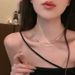 Silver Fragmented Ultra Necklace With Light Luxury And Unique Design, Double Layer Fine Sparkling Layered Collar Chain,_ipsvogv.com