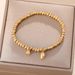 Titanium Steel Bracelet For Women, Ponds, Lotus Blessings, Joyful Words, Small Gold Beads That Do Not Fade, New Year's_ipsvogv.com