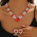 Jewelry Fashion Accessories Party Women's Heart Necklace And Earring Set_ipsvogv.com