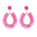 1 Pair Retro Roman Style Round Oval Beaded Braid Alloy Raffia Drop Earrings_ipsvogv.com