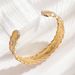 Popular Brushed Lace Ring With Gold-plated Dual Tone Opening Italian Craftsmanship Elegant Women's Bracelet_ipsvogv.com
