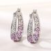 Cao Shi Pinduoduo's New With Colorful Fashionable Diamond Inlaid Women's Earrings, Versatile Earrings_ipsvogv.com