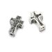 Fashion Punk Style Micro Inlaid Zircon Cross Four Color Pierced Bracelet Necklace Loose Beads Jewelry Accessories_ipsvogv.com