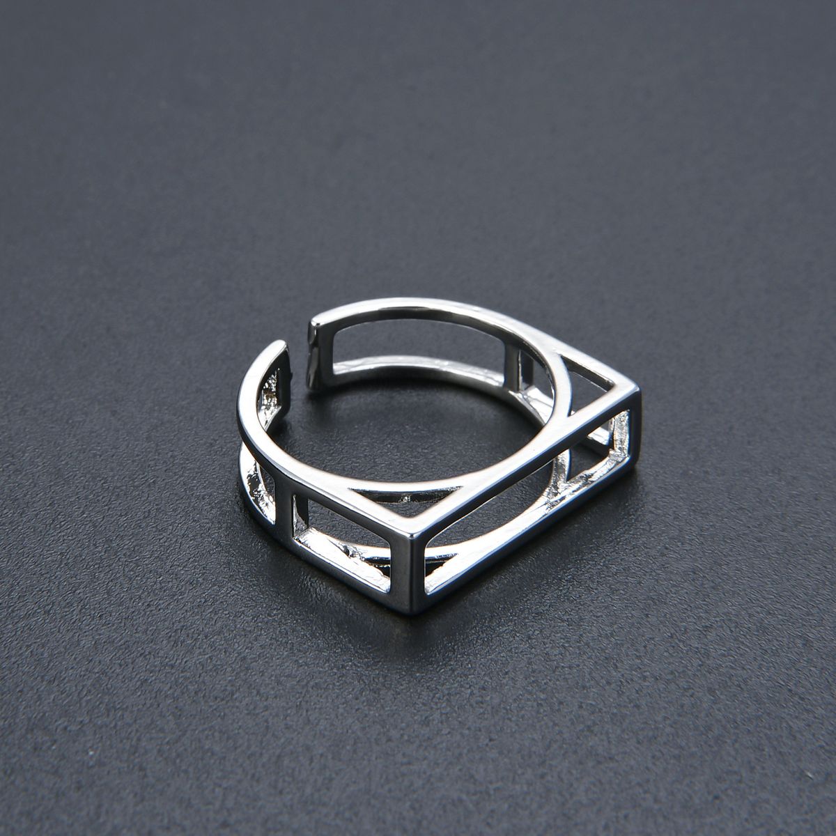 Women’s Jewelry Set Fashion Version Of INS Niche Design Simple Geometric Square Temperament Hollow Open Ring Female Hot Selling Jewelry_ipsvogv.com
